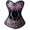 Le corset dentelle et velours noir et violet