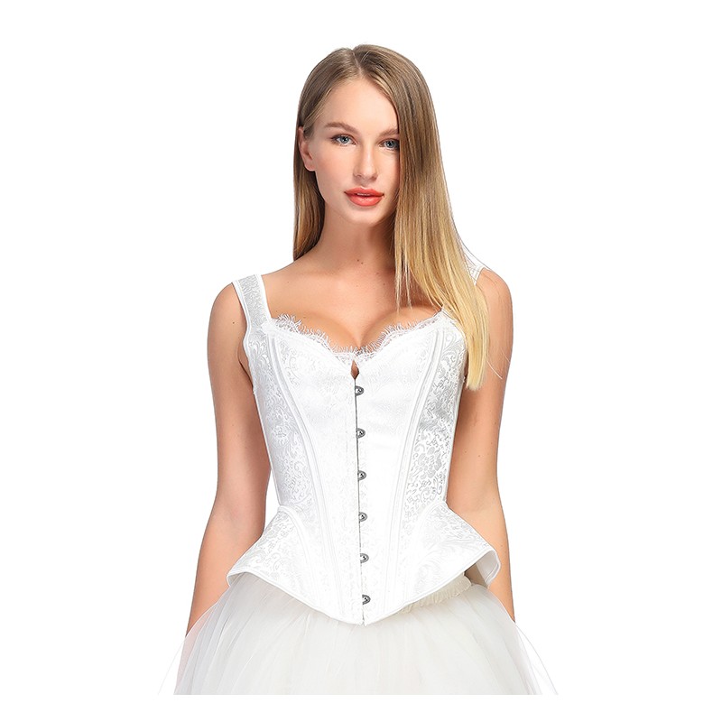 bustier corset blanc