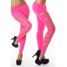 Le legging rose fluo ouvert côté